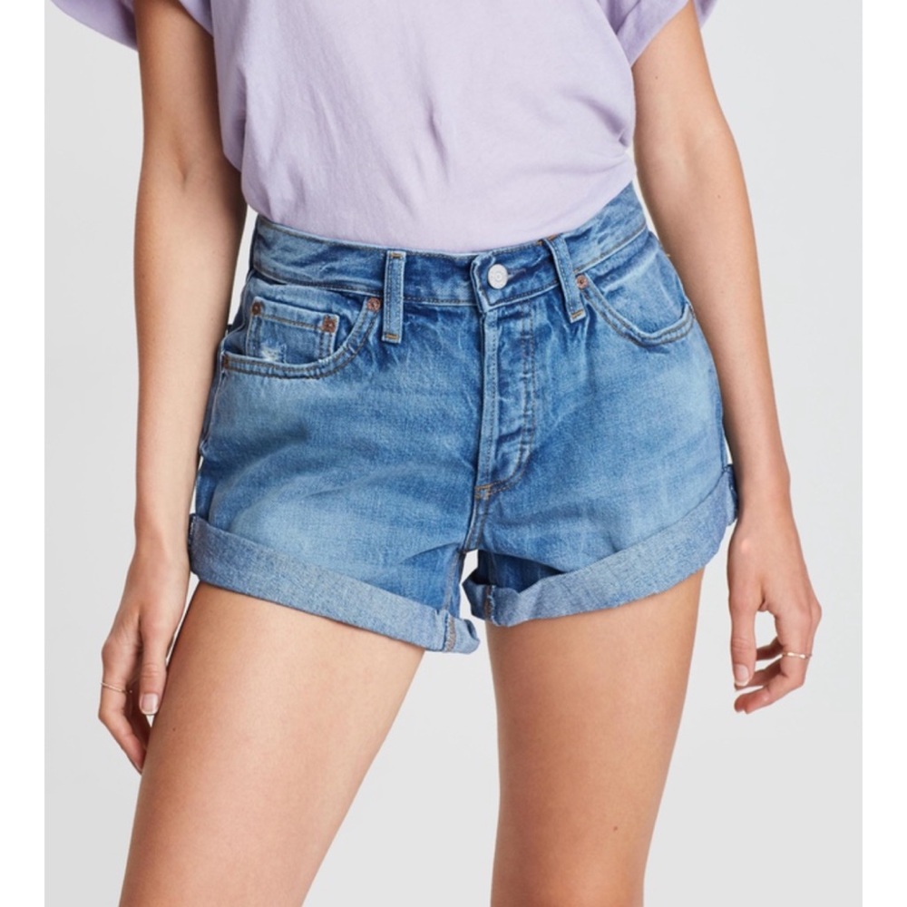 Light Blue Boyish Denim Shorts